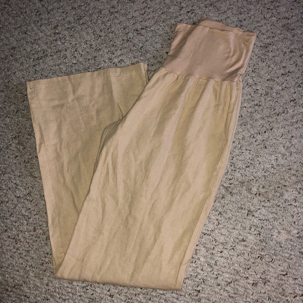 Tan Linen Pants